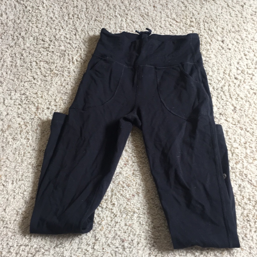 Perfect everyday black foldover lululemon pants